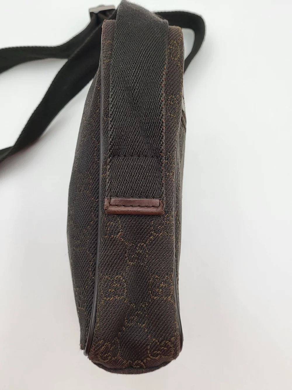 Gucci GG Canvas Monogram Chocolate Crossbody Bag, Authentic...(Unisex)